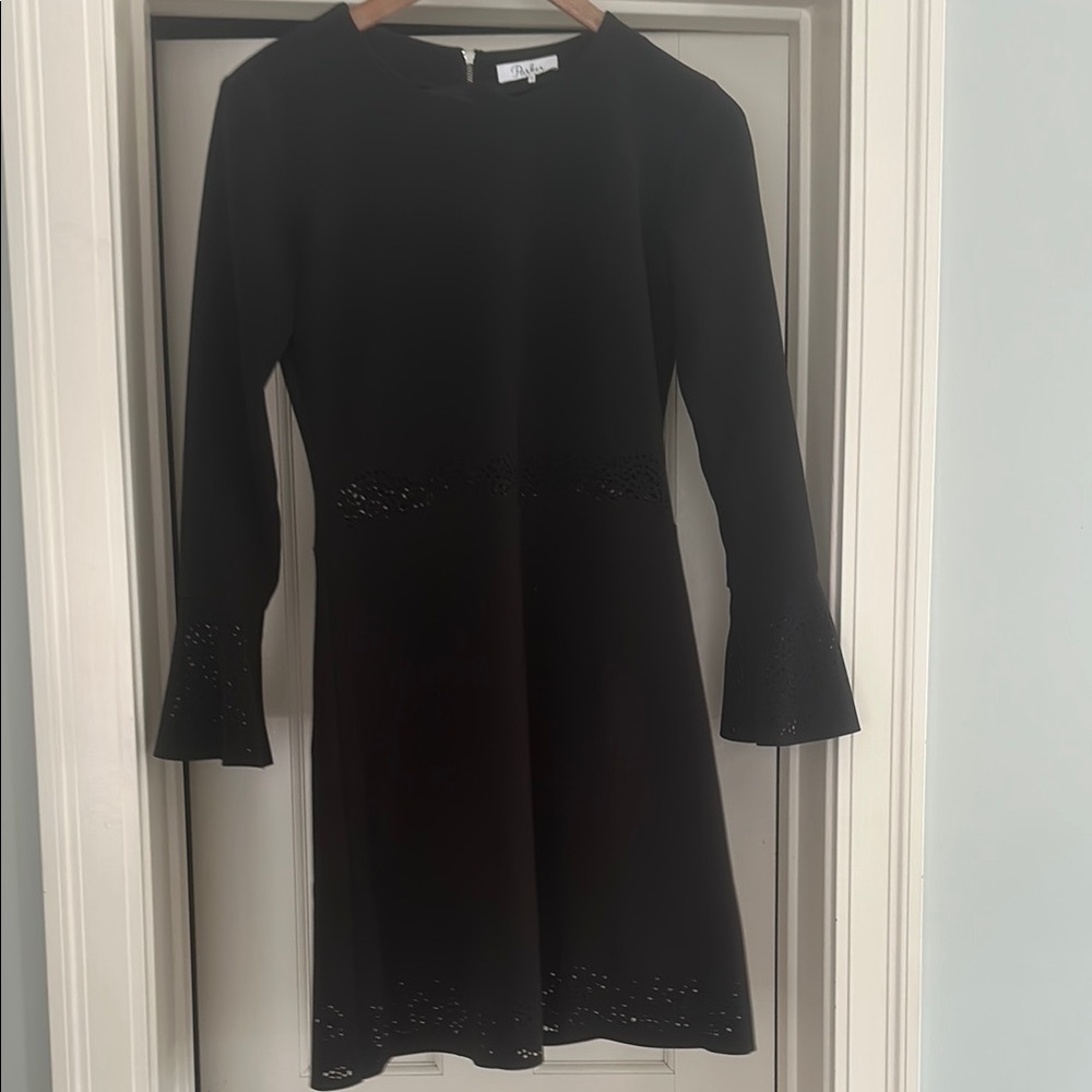 Parker Elegant Black Long Sleeve Dress